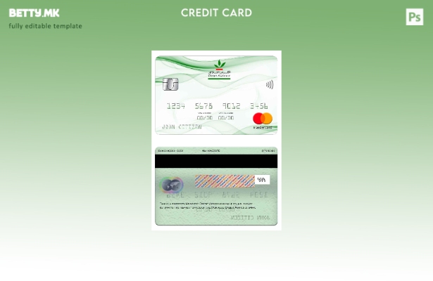 Модерен стил Шаблон за мастер картички на банката Мароко Кредит Агрикол